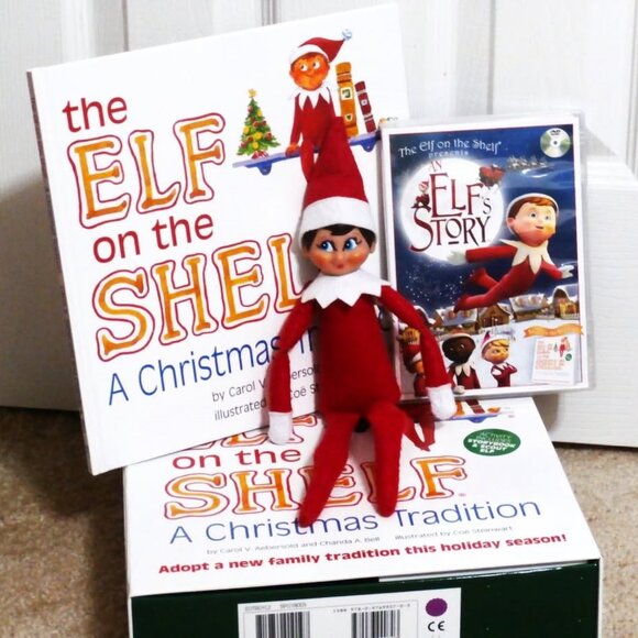 Elf on The Shelf a Christmas Tradition Toy Figure  IN THE BOX + BOOK + DVD - Picture 1 of 15